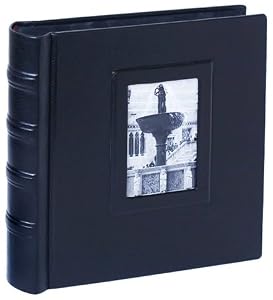 Large Hand Crafted Genuine Leather Photo Album / Scrapbook with Photo Pocket on Cover, 50 Pages Gift Boxed, 12"x12"
