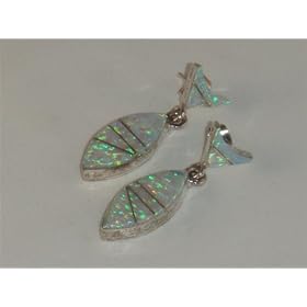 Navajo Indian Jewelry Opal Earrings – ER-0021
