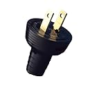 Leviton 48642 15Amp-125 Volt Non grounding plug, Black