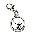 Graphics and More Deer Head Buck Deer Hunting Antiqued Bracelet Pendant Zipper Pull Charm with Lobster Clasp