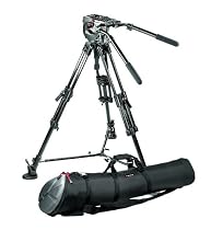 Manfrotto Pro Video Support System w/ 351MVCF Carbon Fiber Tripod Legs, 516 Pro Fluid Head, 75mm Half Ball, Spreader, Shoes, & MBAG120P Padded Case