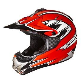 GLX Adult Offroad Helmet, Red, M (55-56cm)