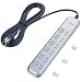 ELECOM 独立スイッチ付防火タップ 2P6口 5.0m シルバー T-F5650SV