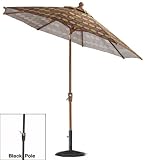 11' Auto-tilt Umbrella Black Berringer Choco