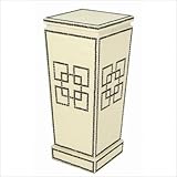 IMAGE OF Nail Head Squares Decorative Pedestal in White