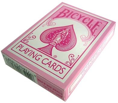 Childrens Toyshop  Toys : Bicycle Cards Poker Size Reverse Printed Pink