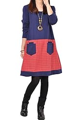 Cotton Checkered Print  Shirt  Dress