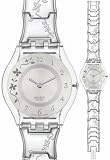 Swatch Women's Skin SFK300G Silver Stainless-Steel Quartz Watch with Silver Dial