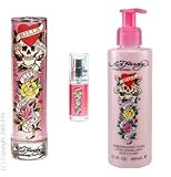 Womens designers Perfume by Christian Audigier, ( ED HARDY GIFT SET ( EAU DE PARFUM SPRAY 3.4 oz + SHIMMERING BODY LOTION 3.0 oz ) + On Sale ) - @Up To 55% Off