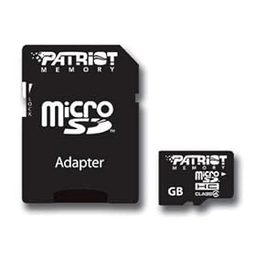 Patriot Signature 16 GB MicroSDHC Class 4 Flash Memory Card with Standard SD and MiniSD Adapters PSF16GMCSDHC43P