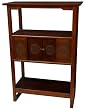 Asian Furniture & Home D&eacute;cor - 39" Japanese Style Shelf Unit Cabinet w/ Shou Symbol Doors