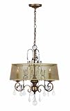 World Imports 1943-90 Belle Marie Collection 3-Light Hanging Chandelier, Antique Gold