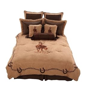 Western Bedding Bull Riding 7 Piece King