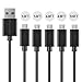 USB Cable Pack,Mopower 5 Pack (9.6ft,4.8ft,1.6ft) High Speed USB 2.0 A Male to Micro B Charge and Sync Cables for Samsung Galaxy,HTC,Blackberry and Motorola Smartphones Black