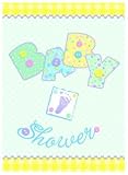 8ct Baby Pastel Stitching Invitations With Envelope