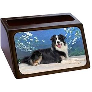 Border Collie Business Card Holder