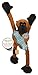 goDog Crazy Tugz Monkey Tough Plush Dog Toy with Chew Guard Technology, Brown, Large