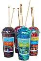 Cup of Yarn - Scarf Knitting Kit with Wooden Knitting Needles & Instructions : Very Berry