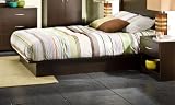South Shore Furniture Step One Collection Queen Platform Bed, Chocolate