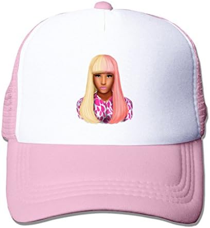 LIANBANG nicki minaj super bass Adjustable Printing Mesh Cap Unisex Adult Sun Visor Baseball Mesh Hat - Pink