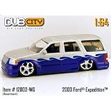 Dub City 1:64 Scale 2003 Silver And Blue Ford Expedition Die Cast Car Jada