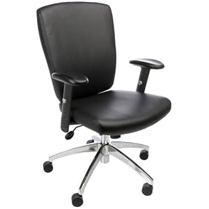 Kathy Ireland Office by Martin Christopher Street Task Chair, Black Vinyl