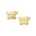 14K Yellow Gold Children's Butterfly Earrings