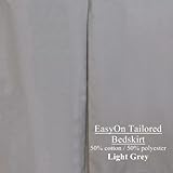 IMAGE OF Tailored Twin EasyOn Dust Ruffle 18 inch drop Light Grey