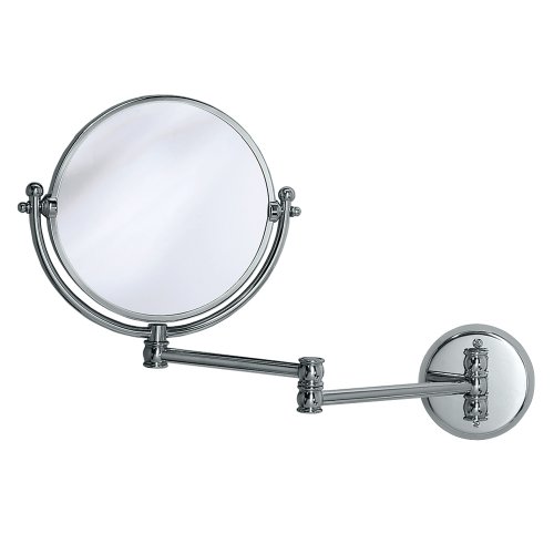 Gatco 1411 Wall Mount Mirror with 14-Inch Swing Arm Extents, Chrome