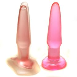 Doc Johnson Crystal Jellies Small Pink Butt Plug Anal Sex Toy Kit
