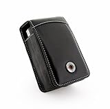 Tuff-Luv traditional napa leather digital camera case cover bag in size: G / color: Black / compatible with (Samsung Digimax, Canon Ixus, Canon Powershot, Ricoh Caplio, Nikon Coolpix, Kodak Easyshare, Slice, Fuji Finepix, Panasonic Lumix, Casio Exilim, Olympus Mju, Sanyo, Pentax Optio, Samsung Digimax, Sony Cyber-Shot)