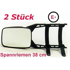 Caravanspiegel Wohnwagenspiegel 2 St�ck STVZO zugelassen mit E-Nummer mit extralangen Spannriemen 38 cm