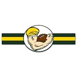 Green Bay Packers Stripe car bumper sticker window decal 7" x 3"