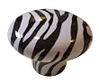 Zebra Animal Print Ceramic Cabinet Drawer Pull Knob