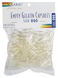 Solaray - Empty Gel Caps 000, 100 capsules