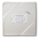 SwaddleDesigns Organic Ultimate Receiving Blanket - Natural with Cream Trim