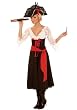 High Seas Vixen- 3 Pc Costume Includes Long Sleeve Dress With Lace Sleeves And Lace Up Bodice, Scarf And Telescope.