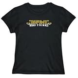 T-Shirt Womens Black " Boating And Fisheries Patrol Officer who thinks " Occupations Large