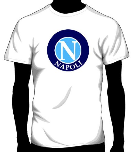 S.S.C. Napoli Basic Logo Tee, Adult X-Large - White
