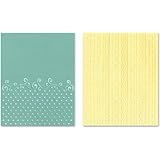 Sizzix Textured Impressions Embossing Folders 2PK - Flourish, Dots & Ribbon Set by Rachael Bright