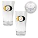 Pittsburgh Steelers NFL 2pc Pint Ale Glass Set with Football Bottom - Oval Logo