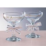 50th Anniversary Champagne Glasses 2ct