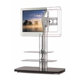 Black Flat Panel Mounting TV Stand