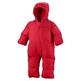 Columbia Unisex-Baby Infant Snuggly Bunny Down Bunting Bodysuit, Intense Red, 24 Months