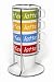 Imusa Stackable Cappucino Mug Set with Chrome Rack, 4 Piece, Multi Color