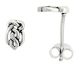 Tiny 1/4" (7 mm) Sterling Silver Celtic Knot Stud Earrings