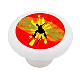 Skateboard Jump Decorative High Gloss White Ceramic Drawer Knob