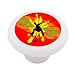 Skateboard Jump Decorative High Gloss White Ceramic Drawer Knob
