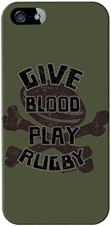 Sporty - Give Blood Play Rugby #20145 Full Wrap High Quality 3D Printed Case, Snap-On Cover for iPhone 5 / 5s by Sporty Slang