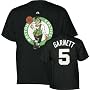 Kevin Garnett Boston Celtics Black Majestic Player Name and Number T-Shirt